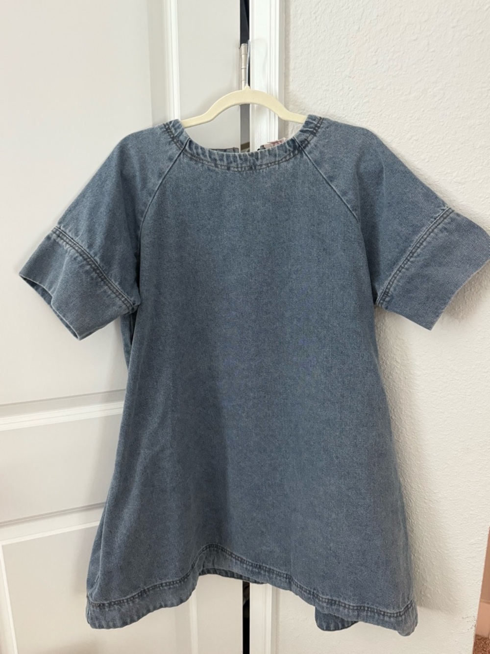 So Me Denim Mini Dress Blue